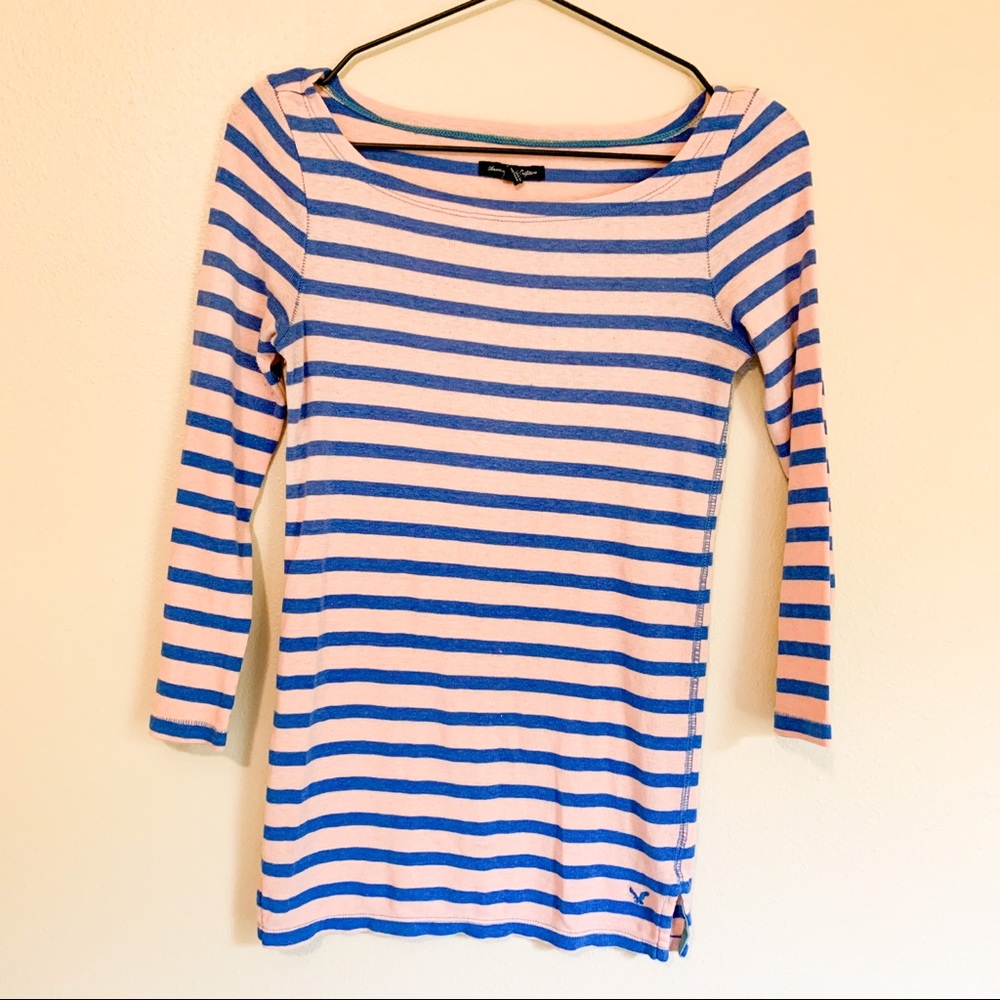 American Eagle striped 3/4 sleeve top